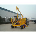 SUNCO Provide!! 1T Timber Trailer with Crane for Tractor with CE Certificate in China sell worldwide